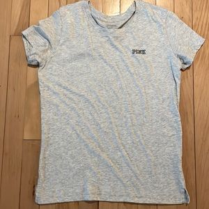 PINK - light gray Pink logo tee - small